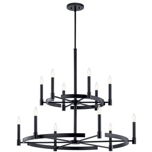 Tolani 12 Light Chandelier in Black