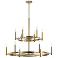 Tolani 12 Light Chandelier in Brushed Natural Brass