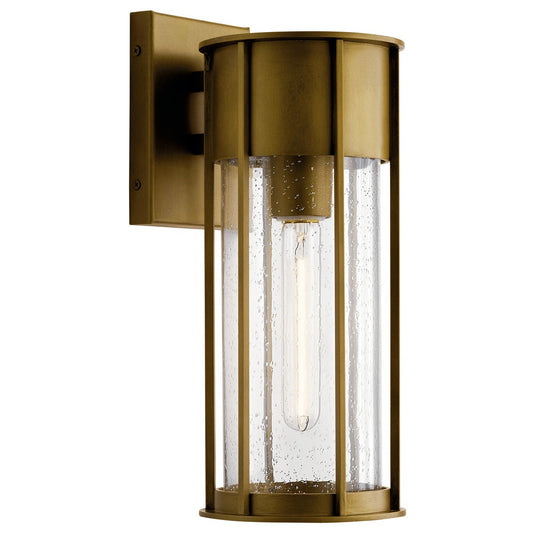 Camillo One Light Outdoor Wall Mount in Natural Brass