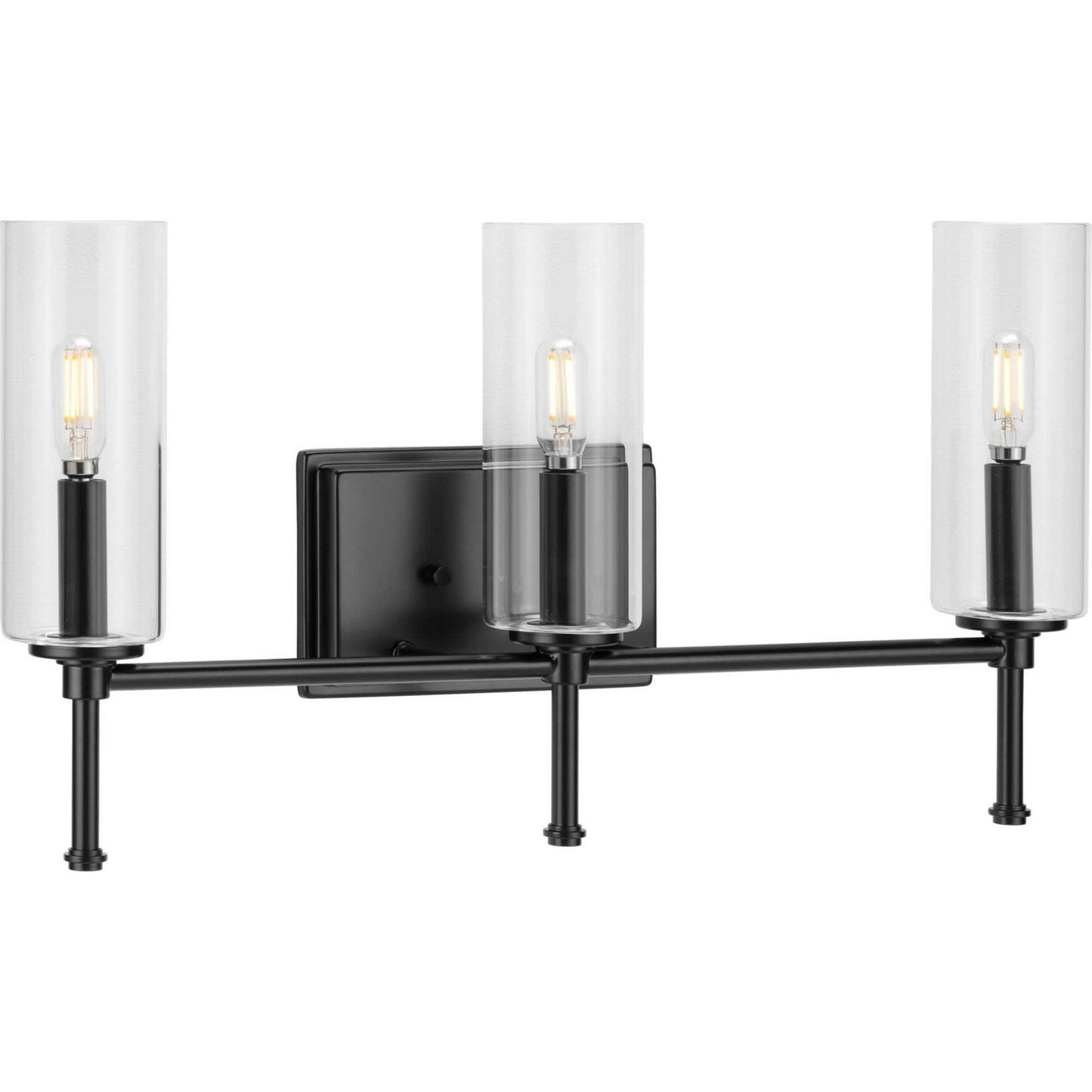 Elara Three Light Bath Bracket in Matte Black