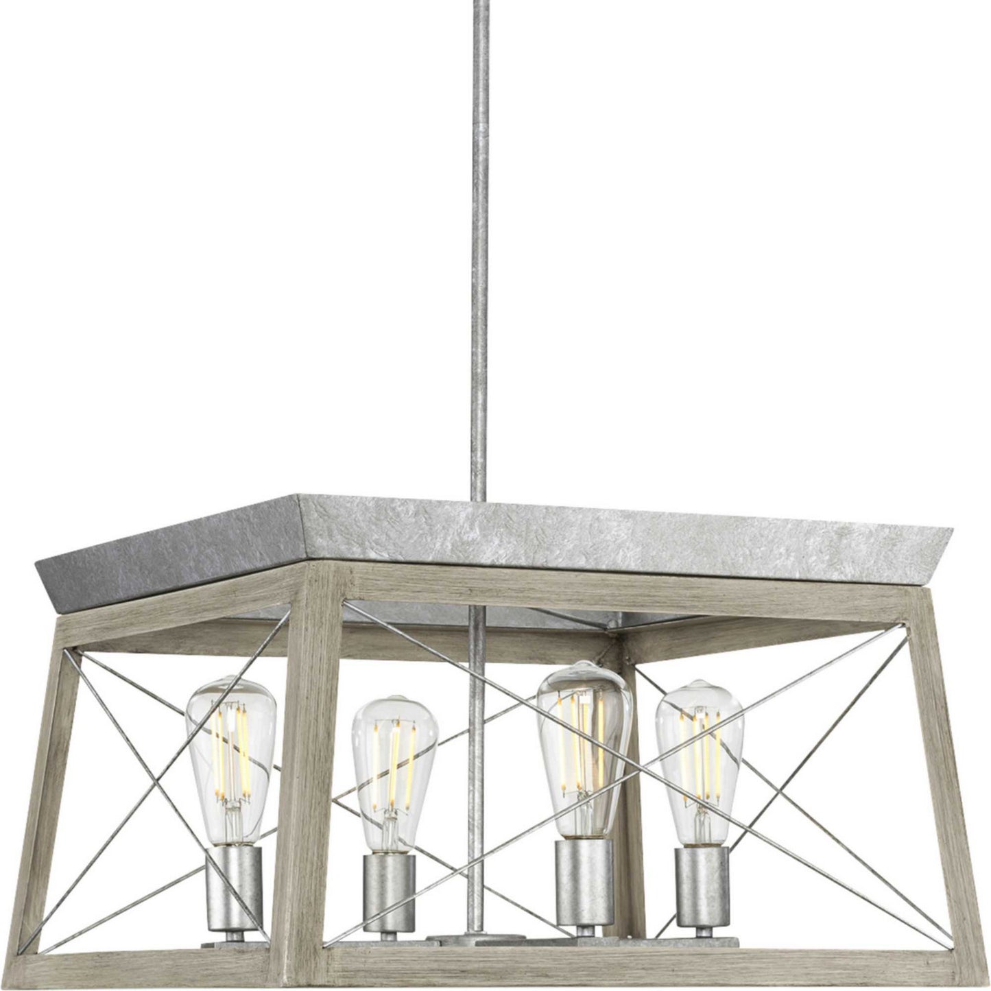 Progress Lighting - P400047-141 - Four Light Chandelier - Briarwood - Galvanized