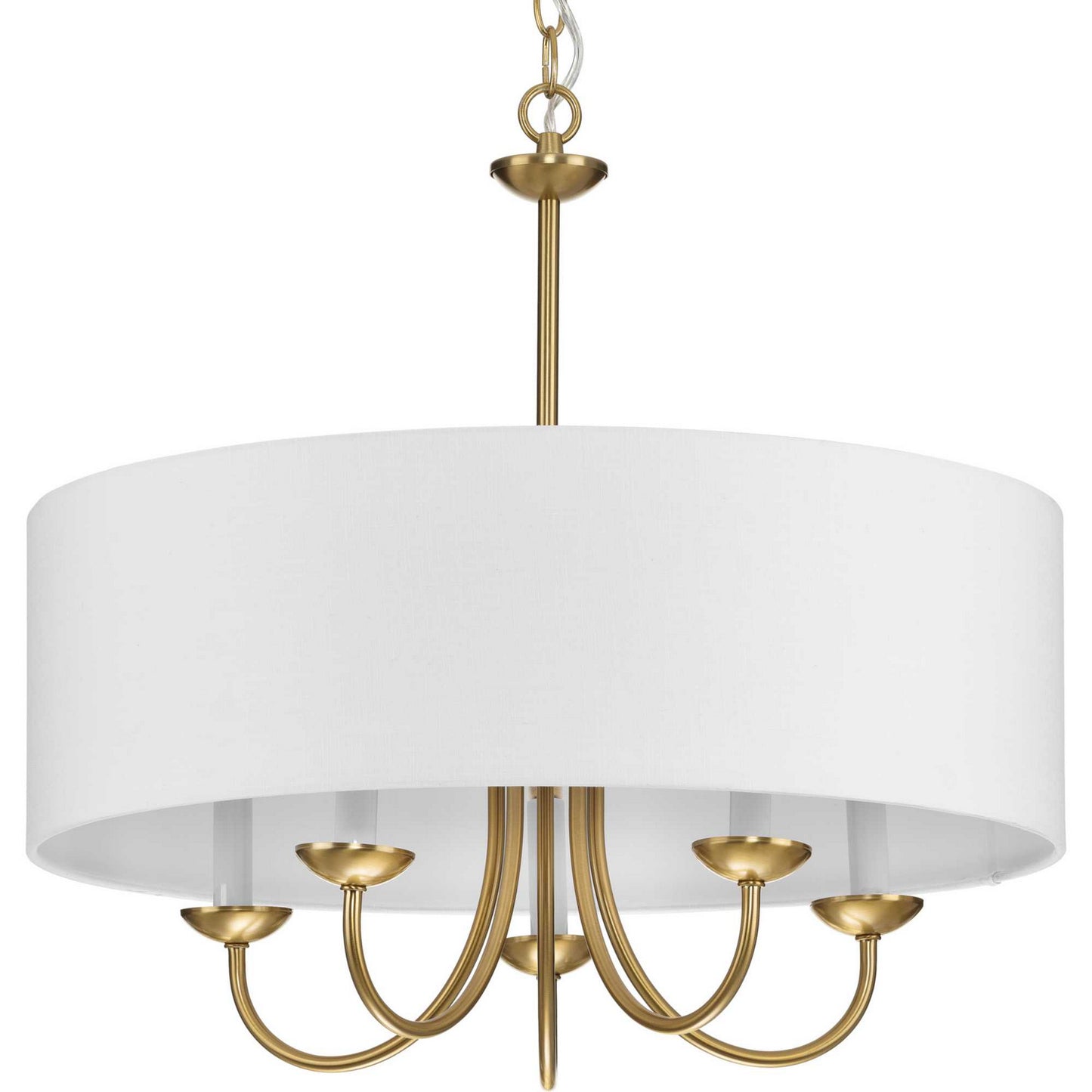 Progress Lighting - P4217-109 - Five Light Chandelier - Drum Shade - Brushed Bronze