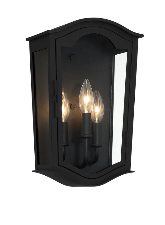 Houghton Hall Three Light Outdoor Wall Mount in Sand Coal