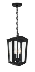 Houghton Hall Three Light Outdoor Chain Hung in Sand Coal