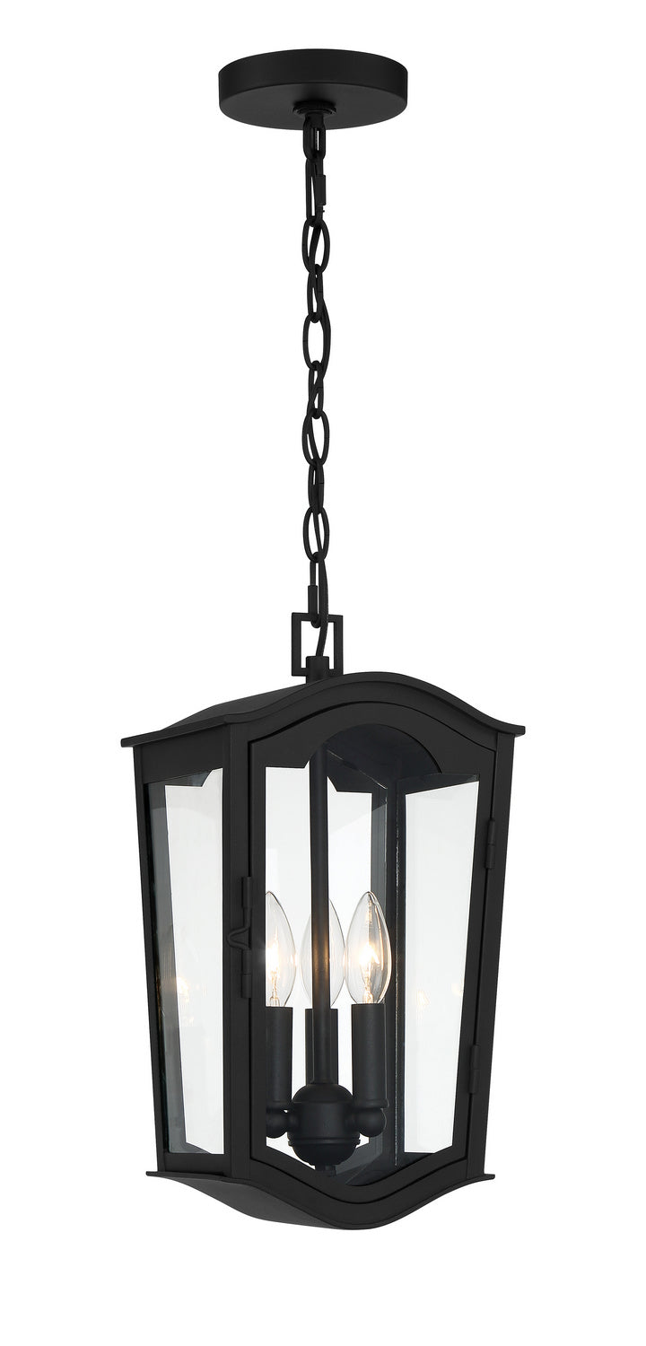 Houghton Hall Three Light Outdoor Chain Hung in Sand Coal