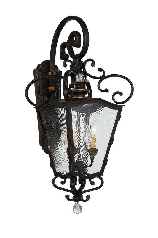 Brixton Ivey Three Light Outdoor Lantern in Terazza Villa Aged Patina