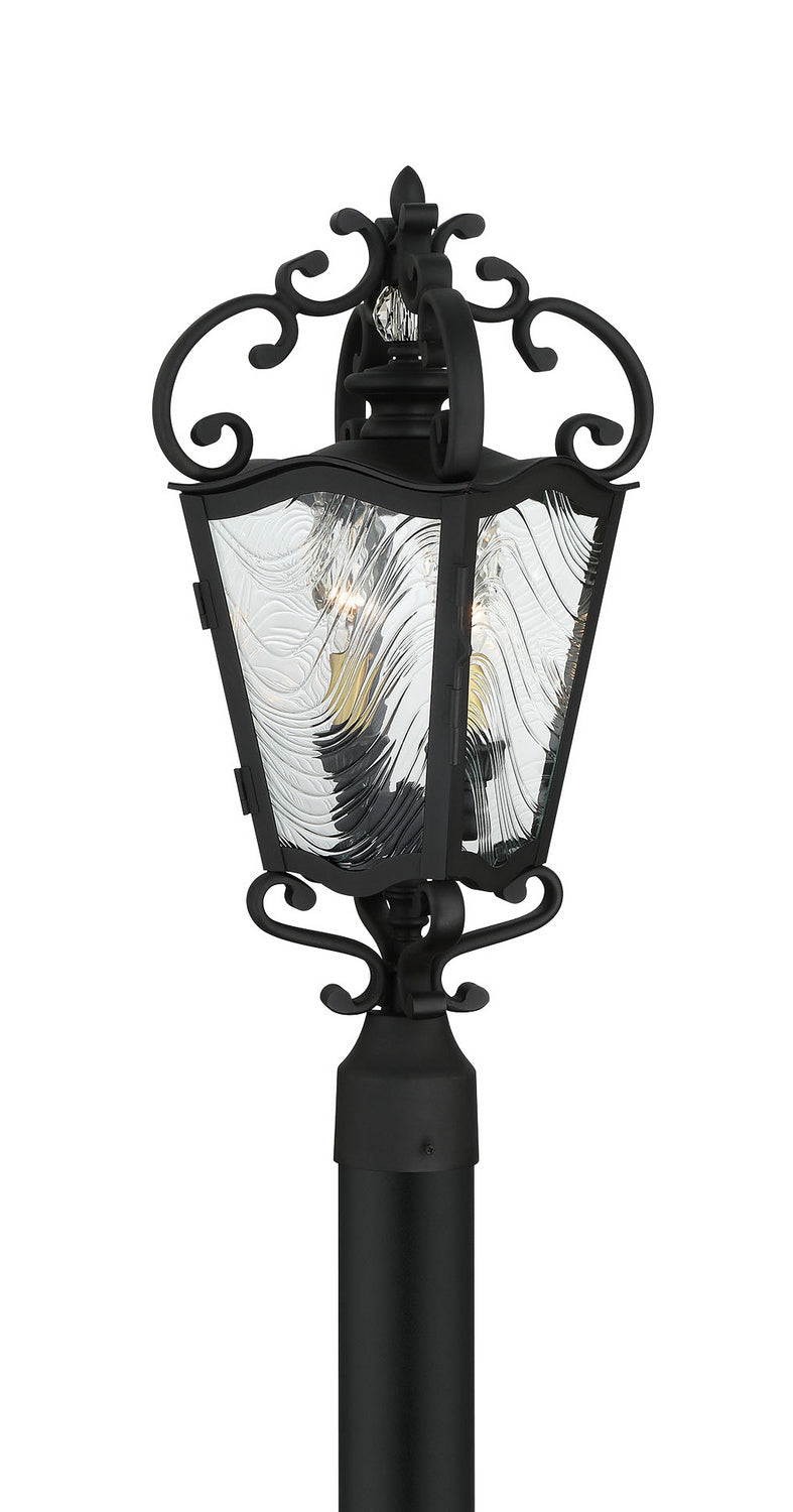 Brixton Ivey Two Light Outdoor Post Mount in Sand Coal w/Soft Brass