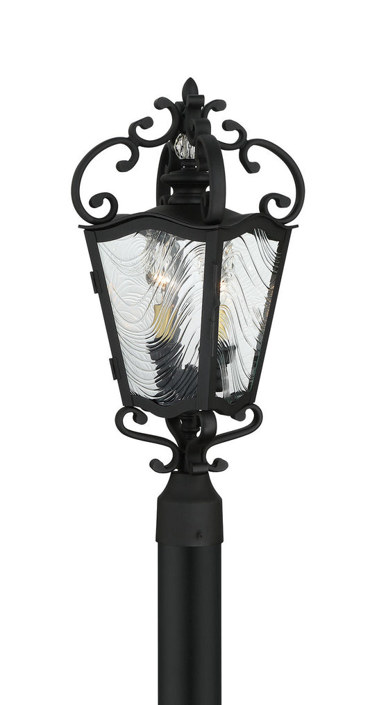 Brixton Ivey Two Light Outdoor Post Mount in Sand Coal w/Soft Brass