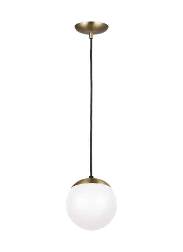 Leo - Hanging Globe One Light Pendant in Satin Brass