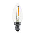(4-Pack) Satco S11308 0.7W LED C7 Candle Bulb, E12 Base, 2700K, 30 Lumens, Clear