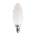 (4-Pack) Satco S11384 8W LED C11 Candle Bulb, E12 Base, 2700K, 760 Lumens, Frost
