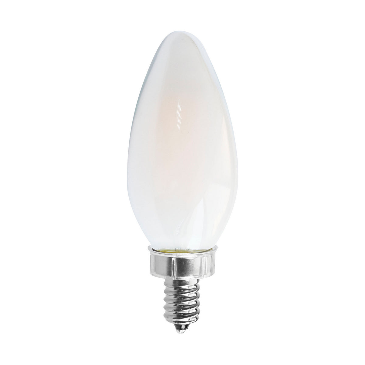 (4-Pack) Satco S11384 8W LED C11 Candle Bulb, E12 Base, 2700K, 760 Lumens, Frost