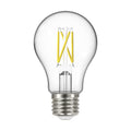 (4-Pack) Satco S11428 6.5W LED A19 A-Shape Bulb, E26 Base, 2700K, 800 Lumens, Clear