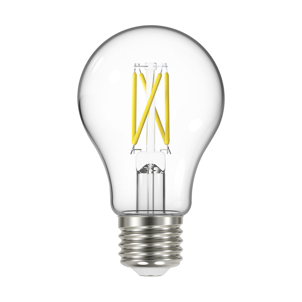 (4-Pack) Satco S11428 6.5W LED A19 A-Shape Bulb, E26 Base, 2700K, 800 Lumens, Clear