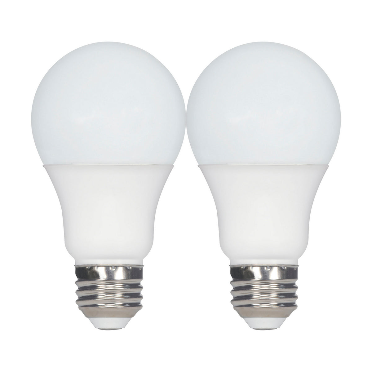 (4-Pack) Satco S11435 9.8W LED A19 A-Shape Bulb, E26 Base, 5000K, 800 Lumens, Frost