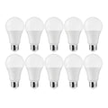 (4-Pack) Satco S11437 12W LED A19 A-Shape Bulb, E26 Base, 3000K, 1050 Lumens, Frost