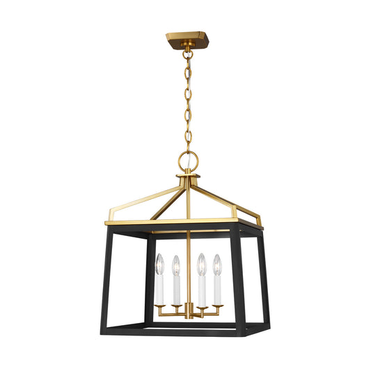Carlow Four Light Lantern in Midnight Black
