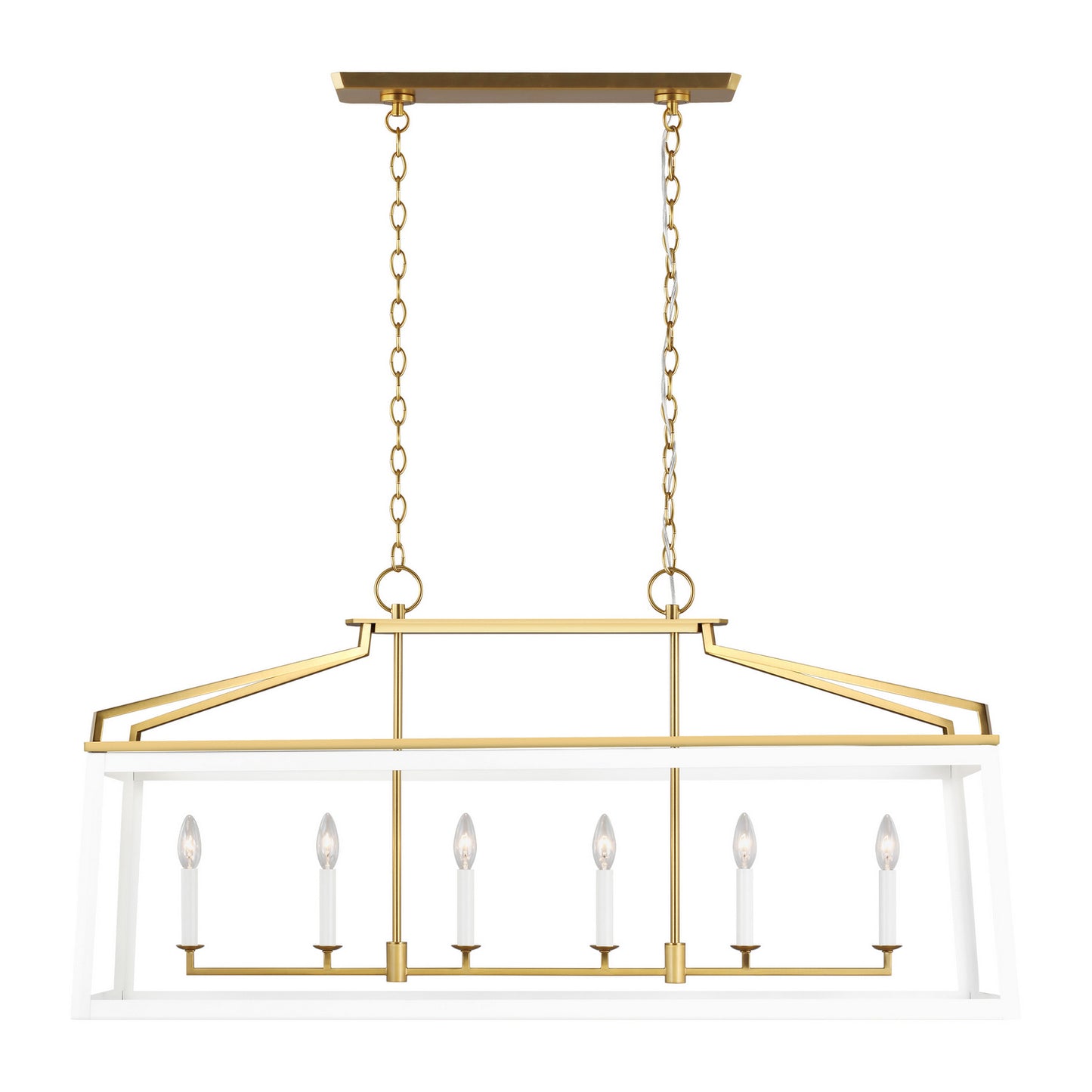 Carlow Six Light Linear Lantern in Matte White