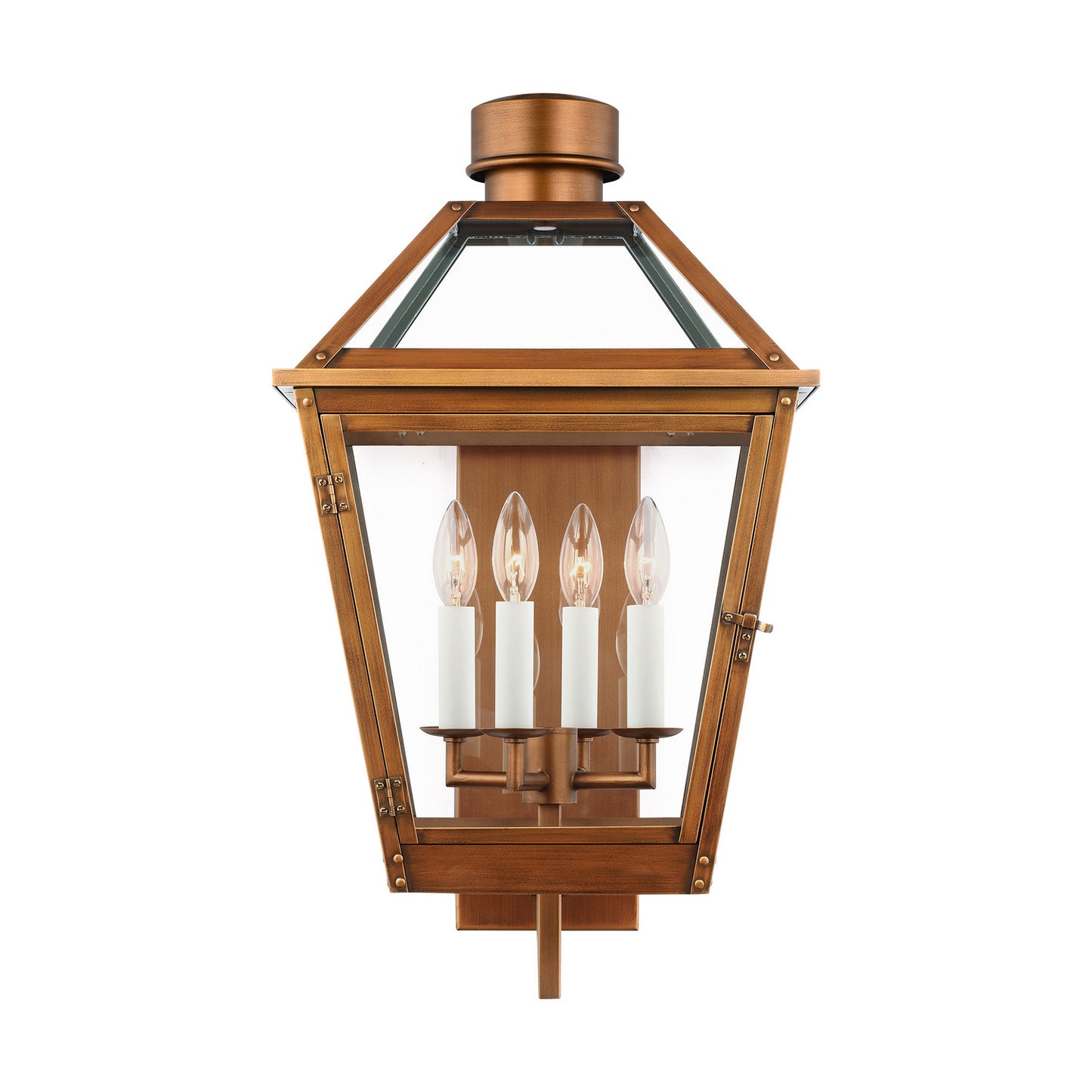 Hyannis Four Light Lantern in Natural Copper