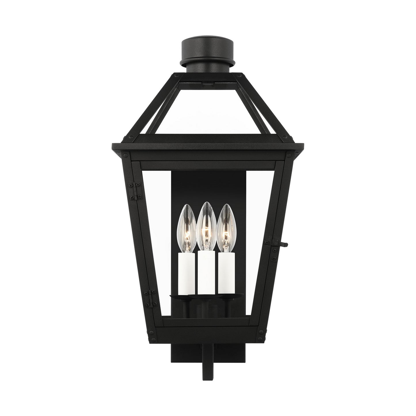Hyannis Three Light Wall Lantern in Textured Black