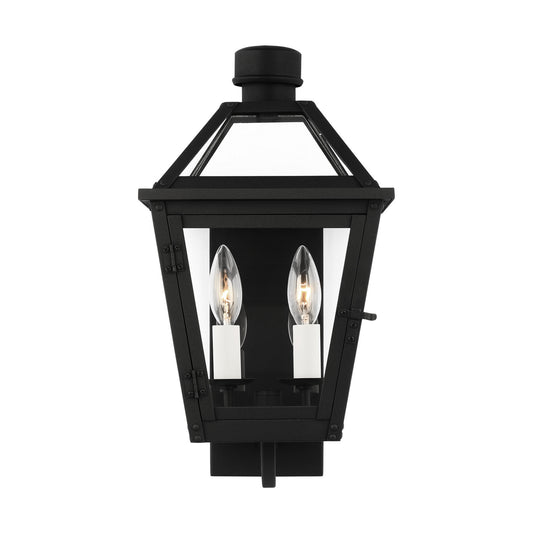 Hyannis Two Light Wall Lantern in Textured Black