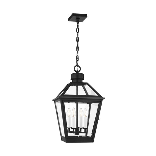 Hyannis Four Light Pendant in Textured Black