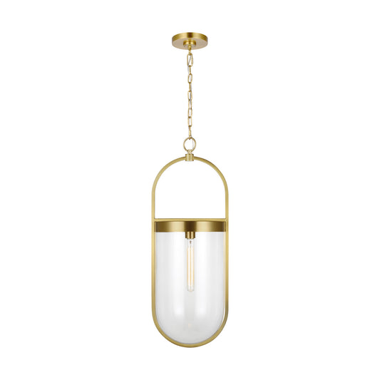Blaine One Light Pendant in Burnished Brass