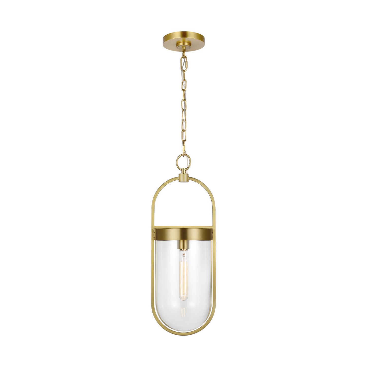 Blaine One Light Pendant in Burnished Brass