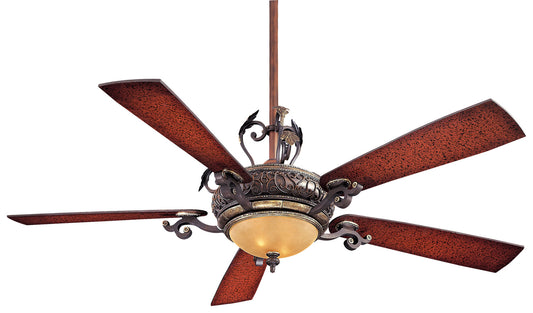 Napoli 86" Ceiling Fan in Sterling Walnut