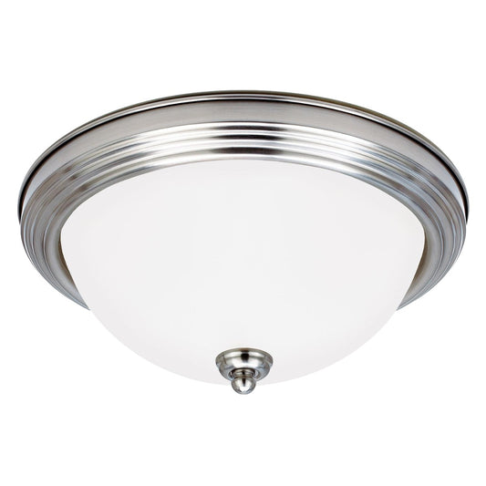 Geary Three Light Flush Mount in Brushed Nickel
