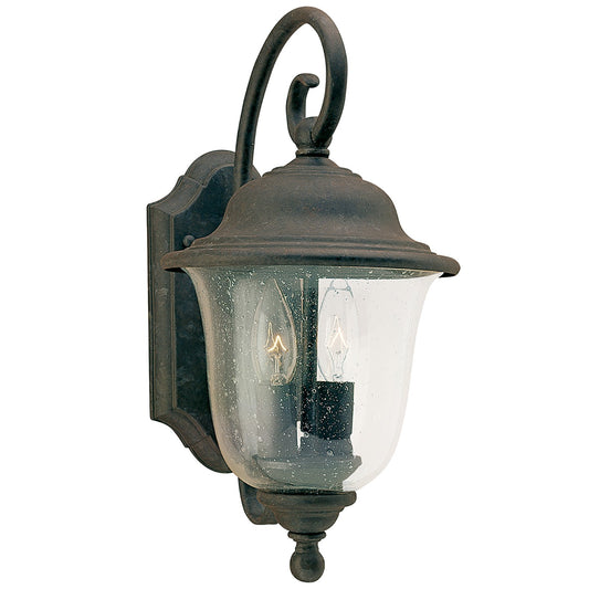 Trafalgar Two Light Outdoor Wall Lantern in Oxidized Bronze