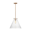 Kate One Light Pendant in Satin Brass