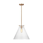 Kate One Light Pendant in Satin Brass