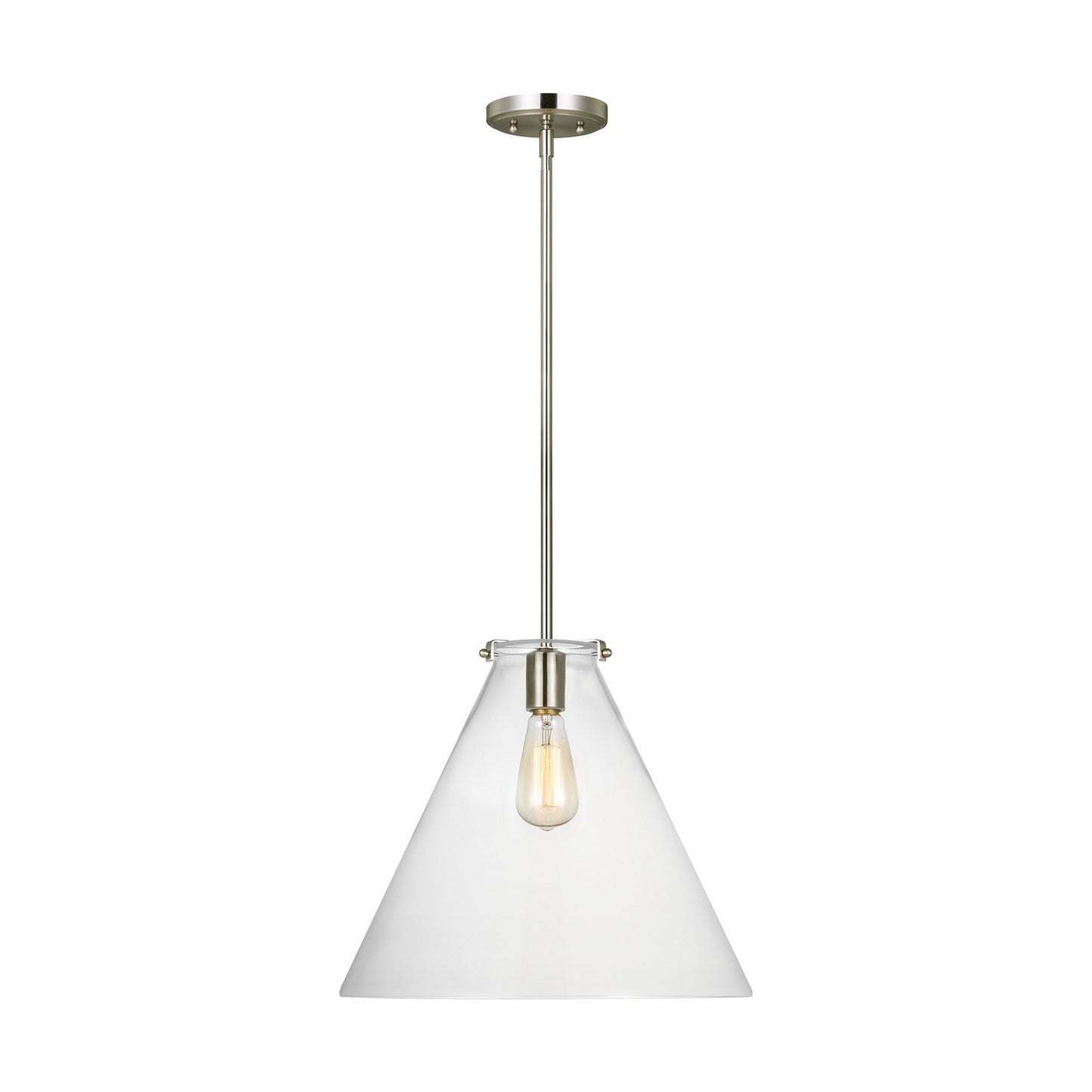 Kate One Light Pendant in Brushed Nickel