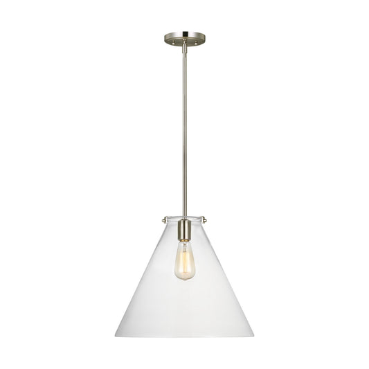 Kate One Light Pendant in Brushed Nickel
