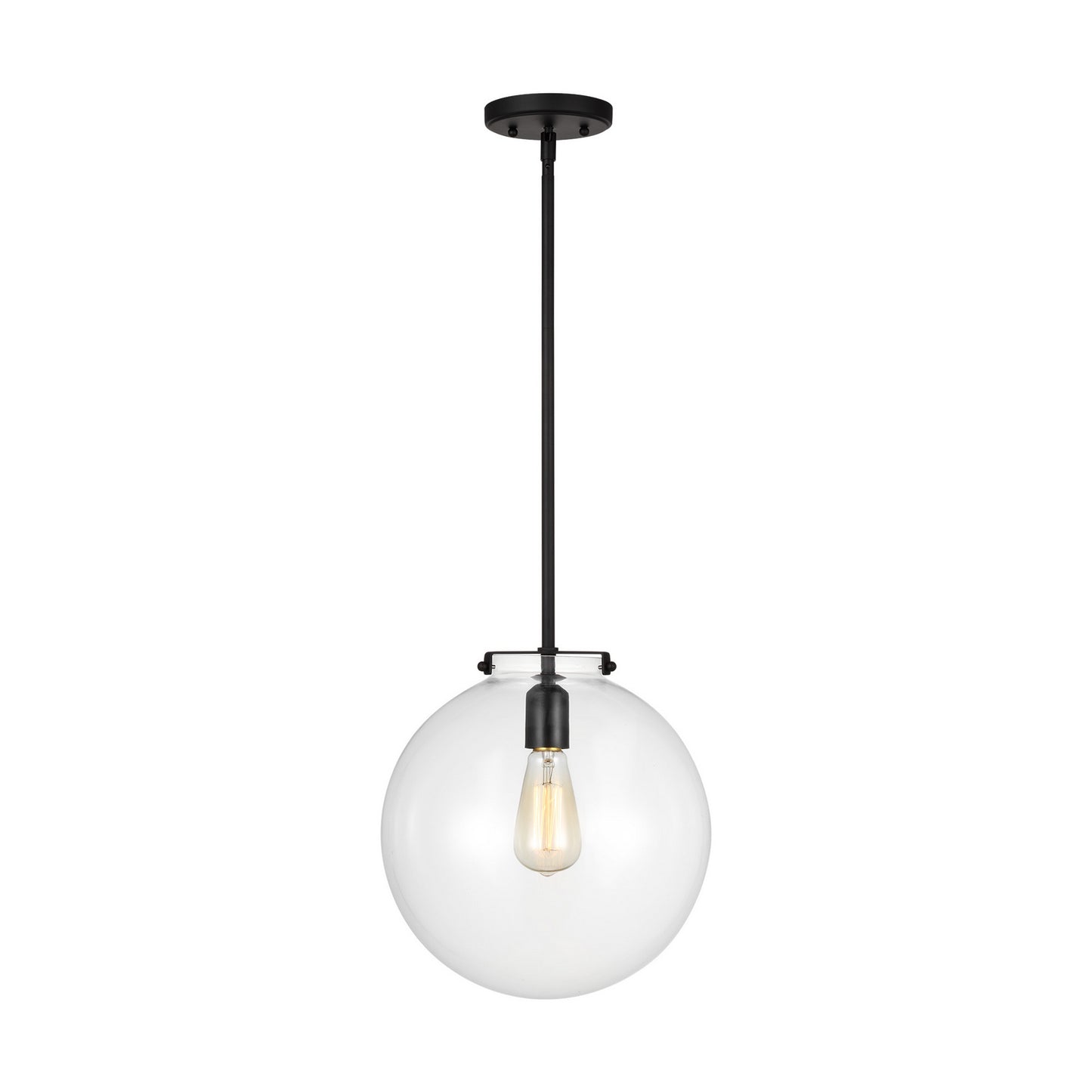 Kate One Light Pendant in Midnight Black