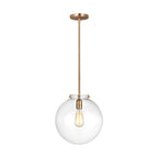 Kate One Light Pendant in Satin Brass