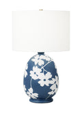 Lila One Light Table Lamp in Semi Matte Navy Blue