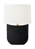 Cenotes One Light Table Lamp in Rough Black Ceramic