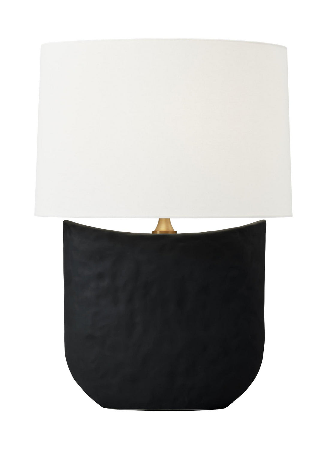 Cenotes One Light Table Lamp in Rough Black Ceramic