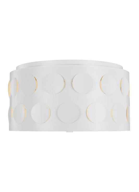 Dottie Three Light Flush Mount in Matte White