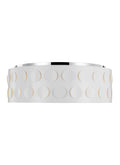 Dottie Four Light Flush Mount in Polished Nickel