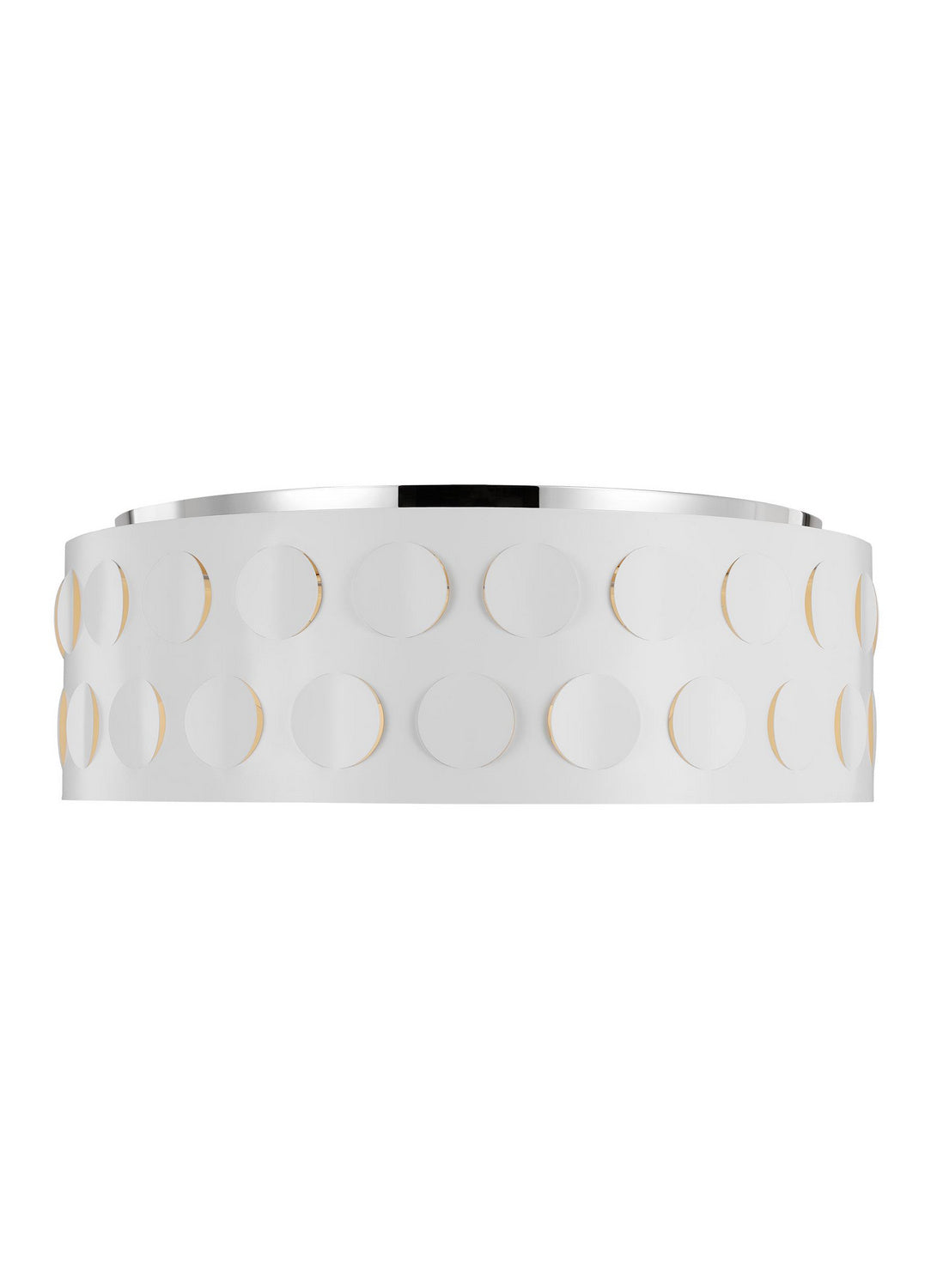 Dottie Four Light Flush Mount in Polished Nickel