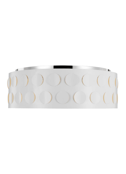 Dottie Four Light Flush Mount in Polished Nickel