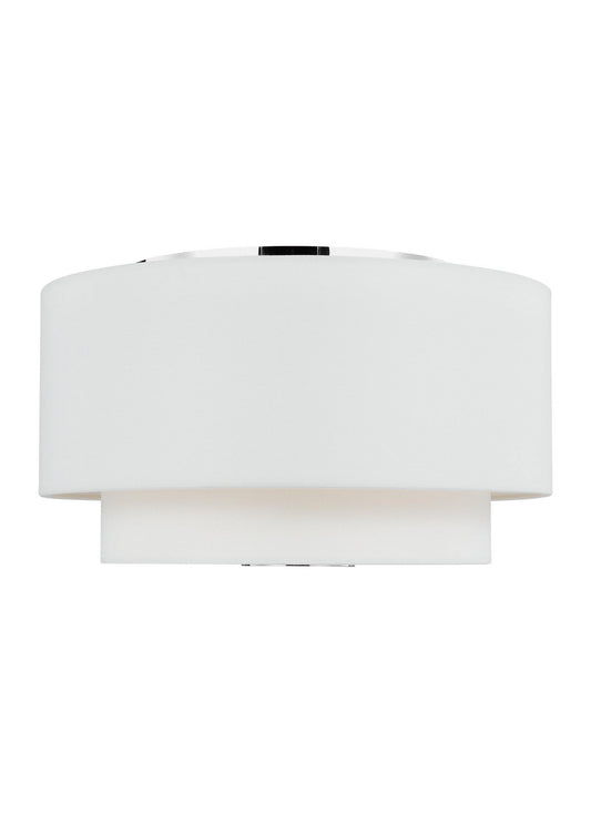 Sawyer Three Light Flush Mount in Polished Nickel