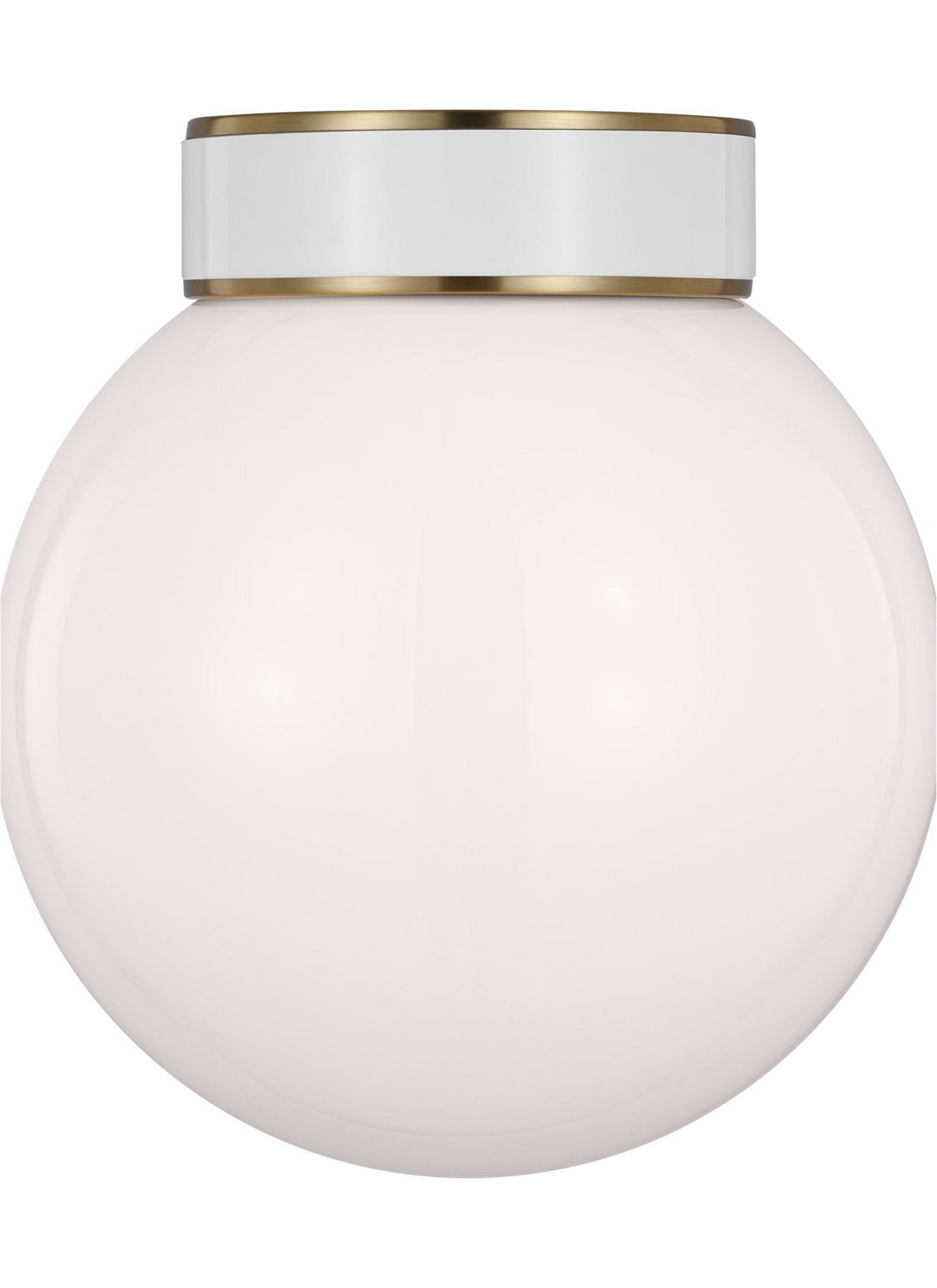 Monroe One Light Flush Mount in Burnished Brass