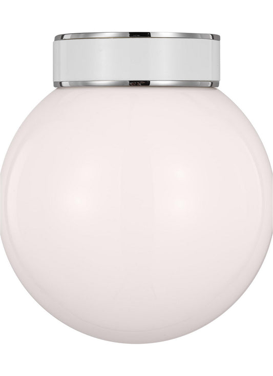 Monroe One Light Flush Mount in Polished Nickel