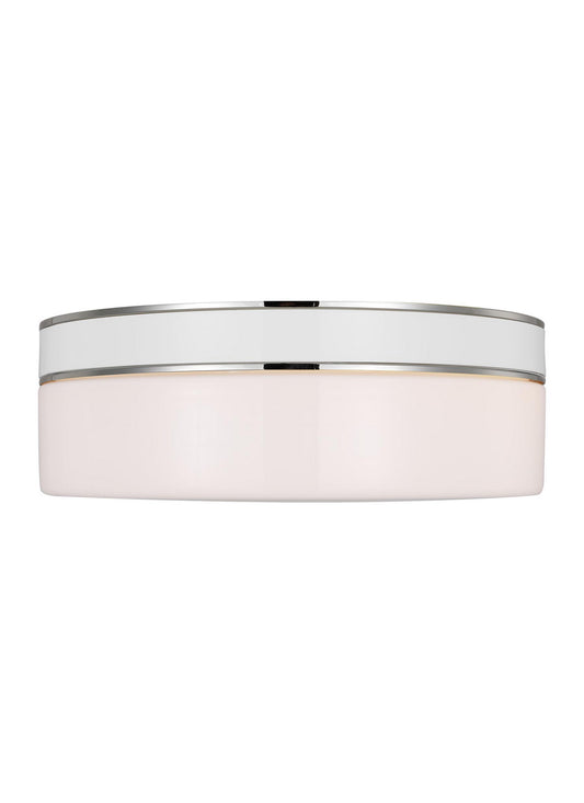 Monroe Two Light Flush Mount in Polished Nickel