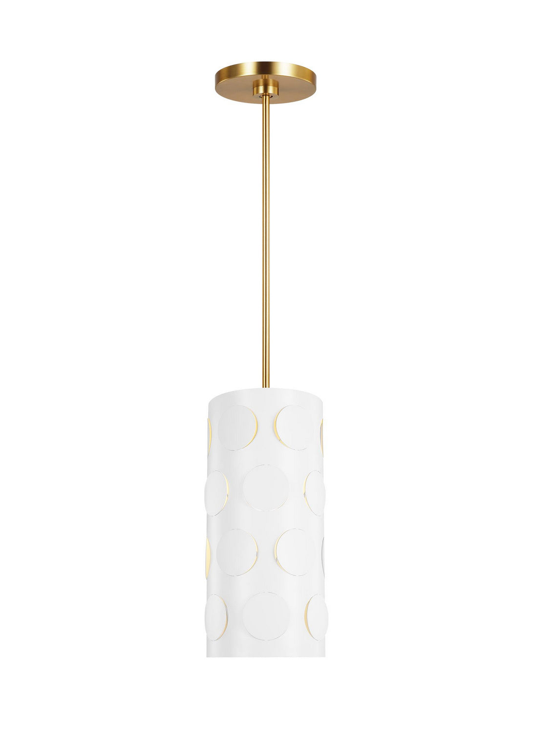 Dottie One Light Pendant in Burnished Brass