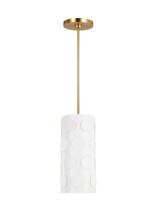 Dottie One Light Pendant in Burnished Brass
